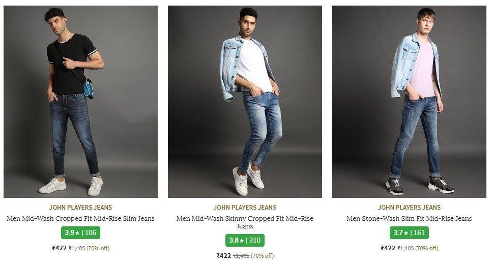 Ajio Loot 80 On John Players Clothing Jeans S