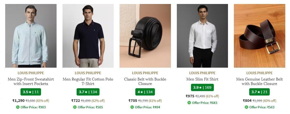 Ajio Loot 80 On Louis Philippe Clothing Under