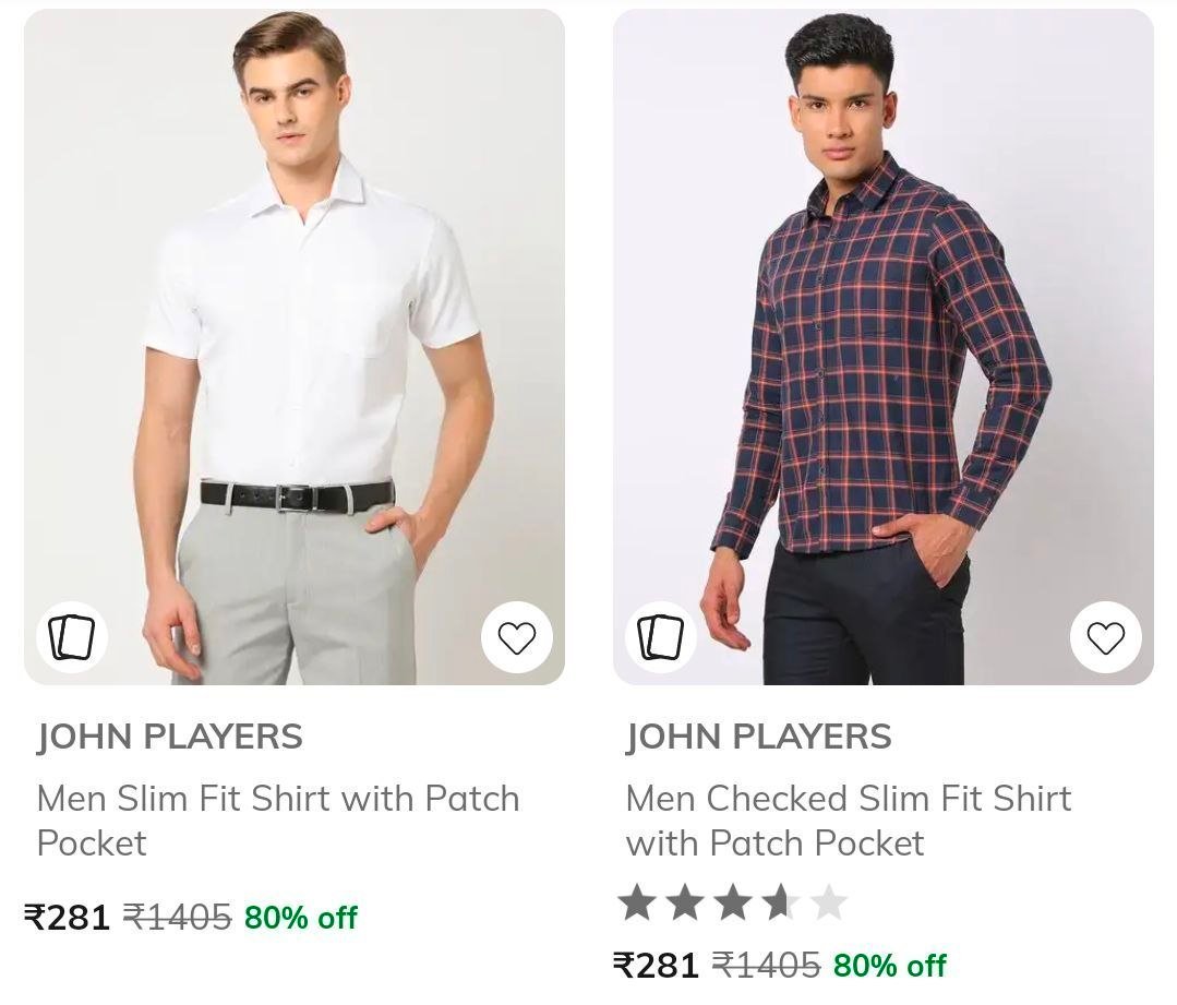 Ajio Loot 85 On John Players Clothing Jeans Shirts