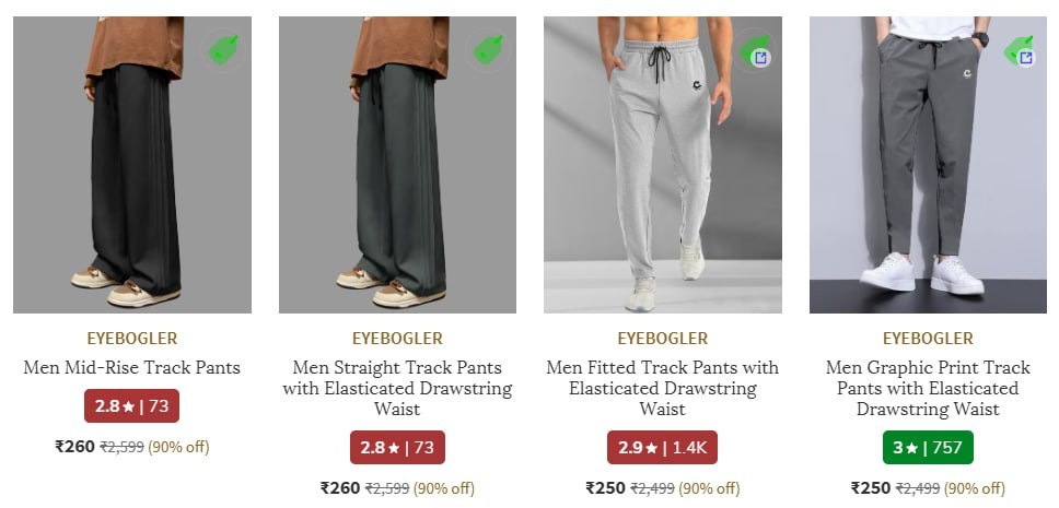 Ajio Loot Flat 905 On Trackpants Starts 250