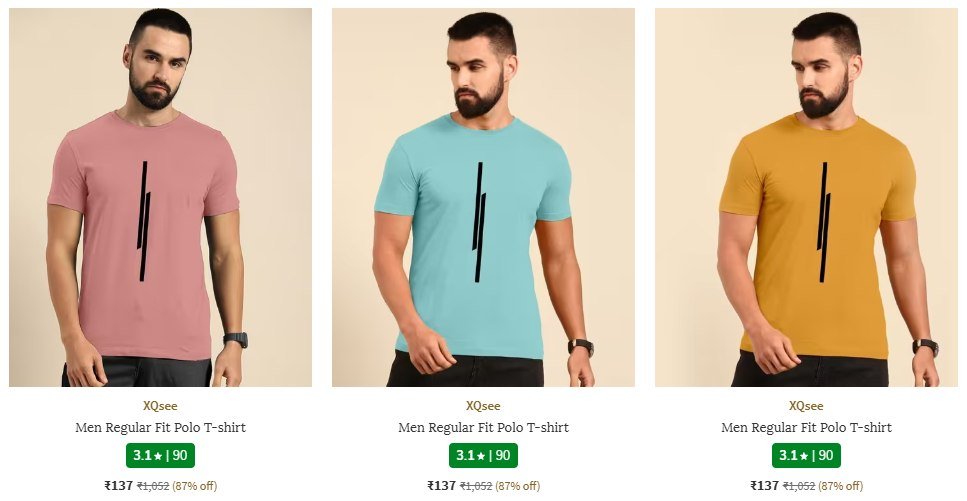 Ajio Loot Men Polo T-shirts Starts 199oversized T-