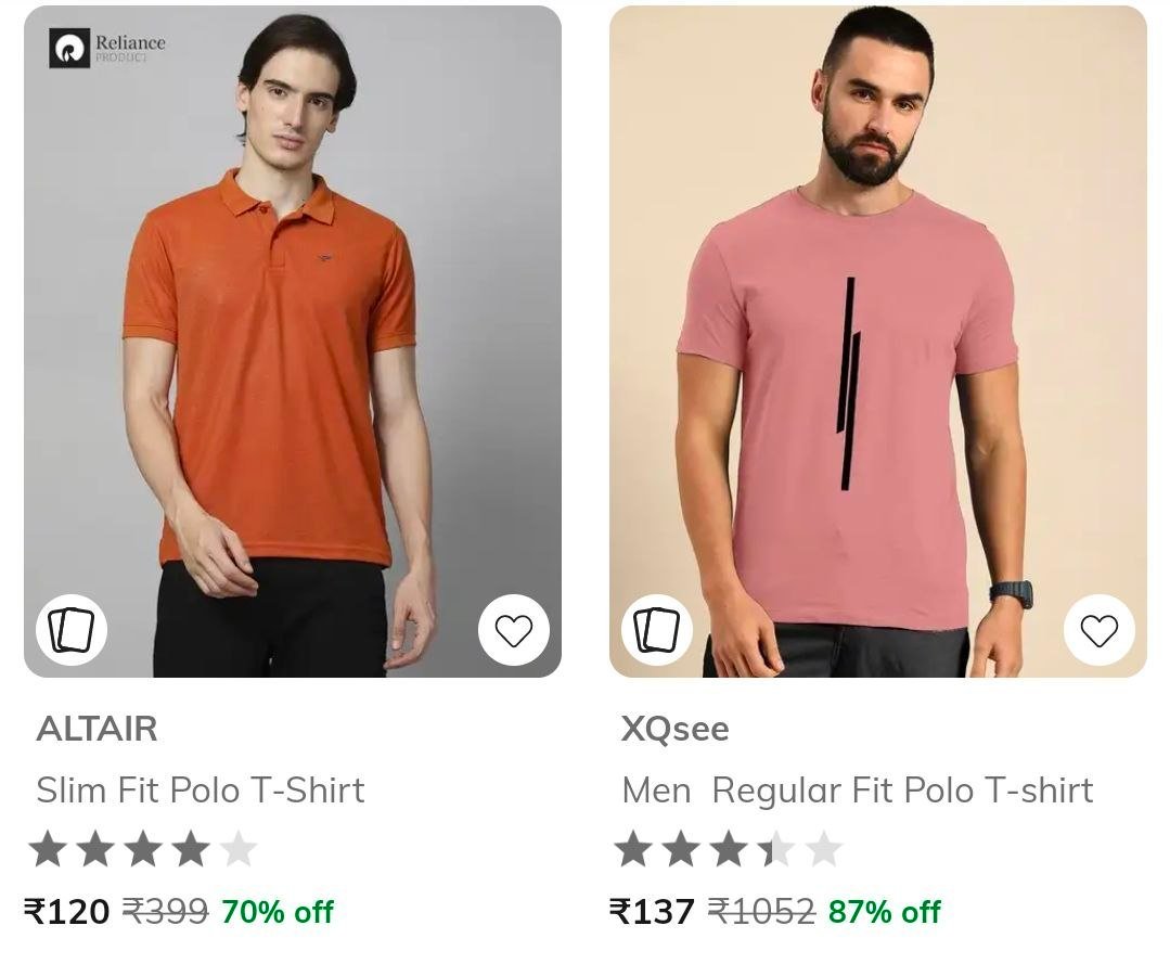 Ajio Loot Men Polo Tshirts Starts At 120 Over