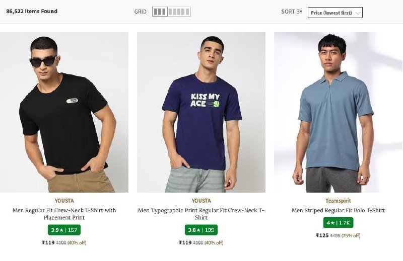 Ajio Loot Men Polo Tshirts Starts At 125 Oversized