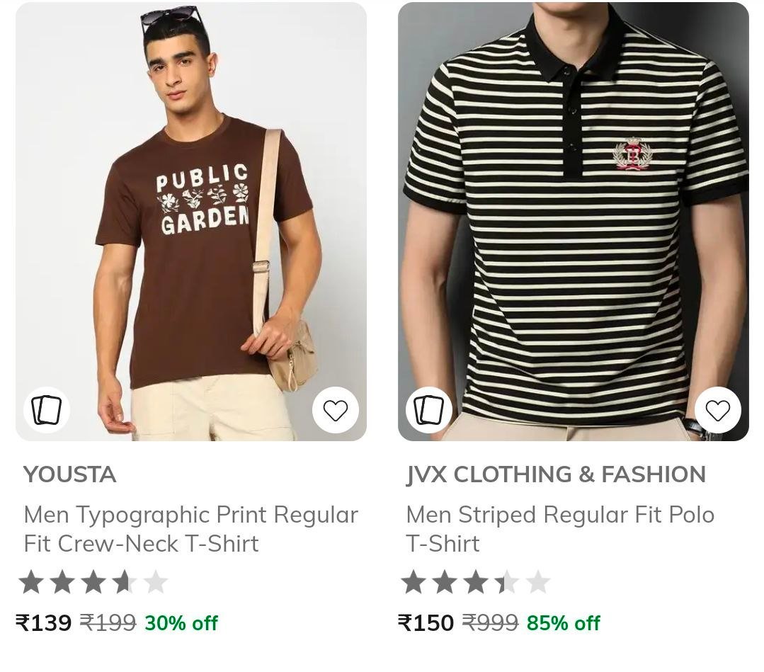Ajio Loot Men Polo Tshirts Starts At 150 Oversized