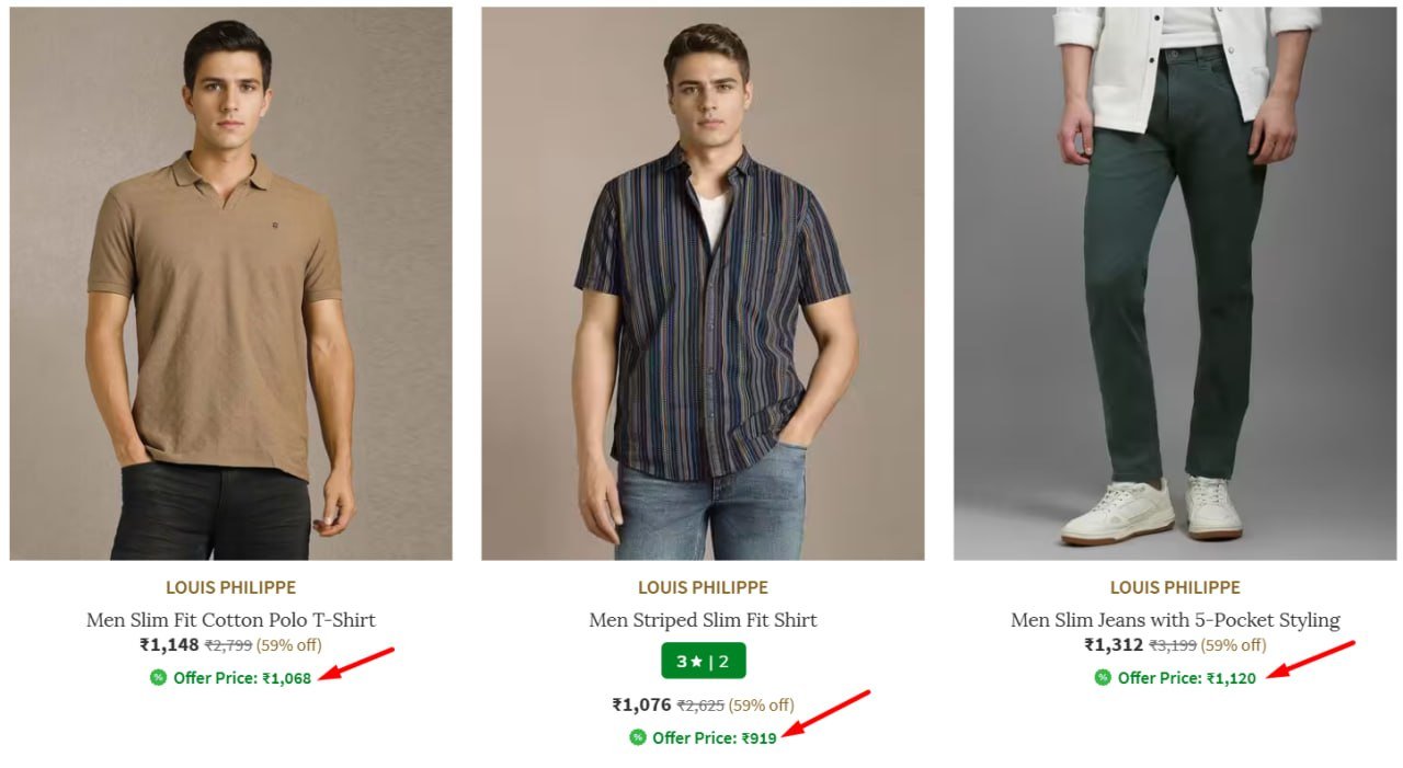 Ajio Loot Sale Fashion Dealsup To 65 On Louis