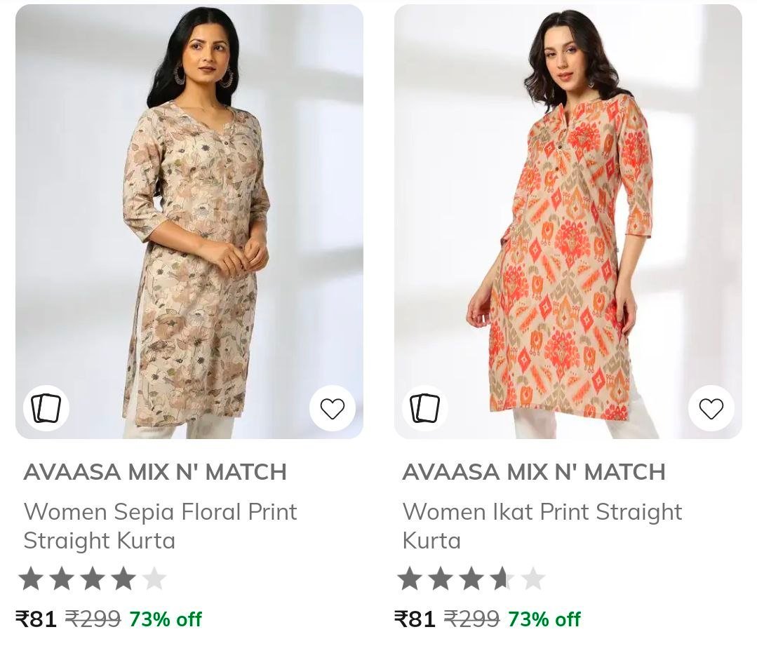 Ajio Loot Women S Kurta Starts At 81