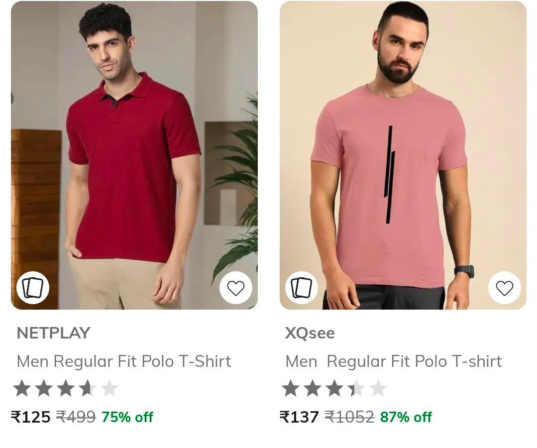 Ajio Men Polo T-shirts Starts 199oversized T-shirt