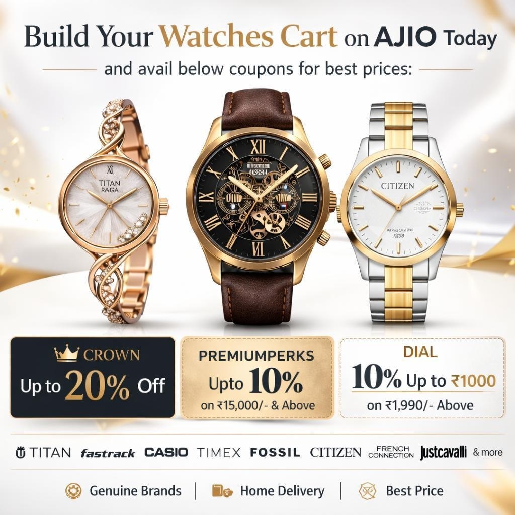 Ajio Premium Watch Collection 20 Offmen S Col