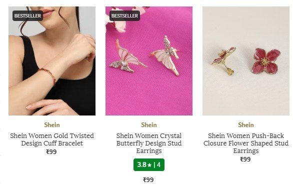 Ajio Shein Clothing Starting 99 Men Women