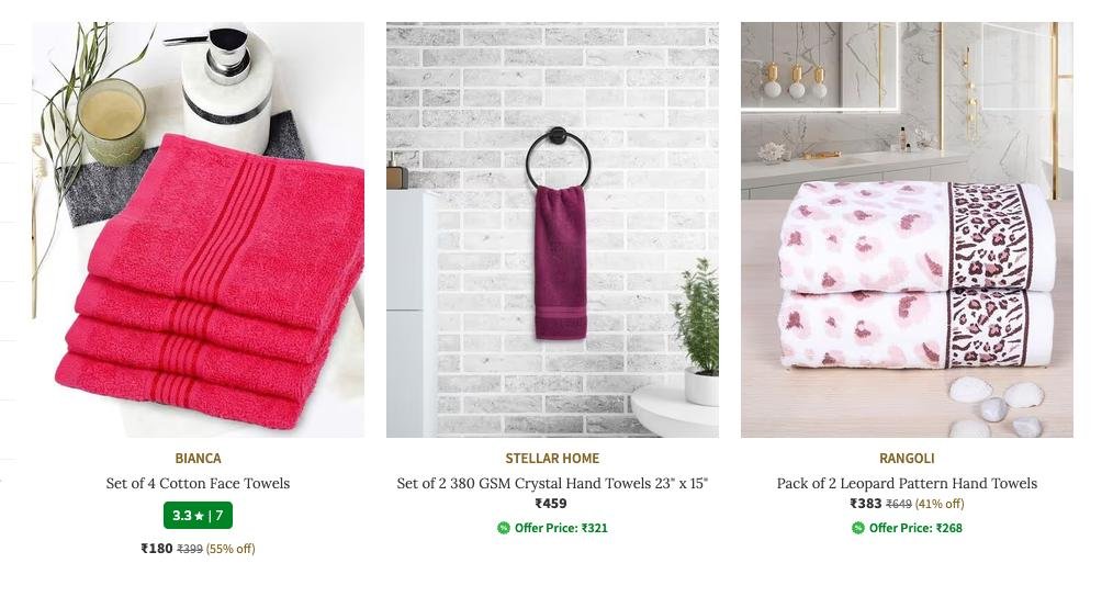 Ajio Towel Sets Sale Starting From Just 199 T