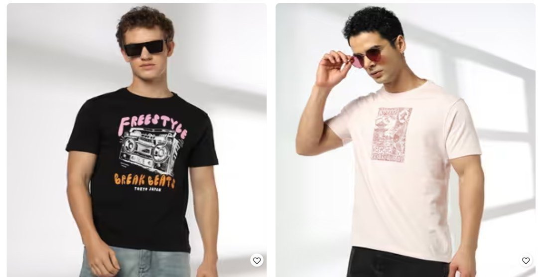 Ajio Tshirts Starts 82men S Women Jeans Start