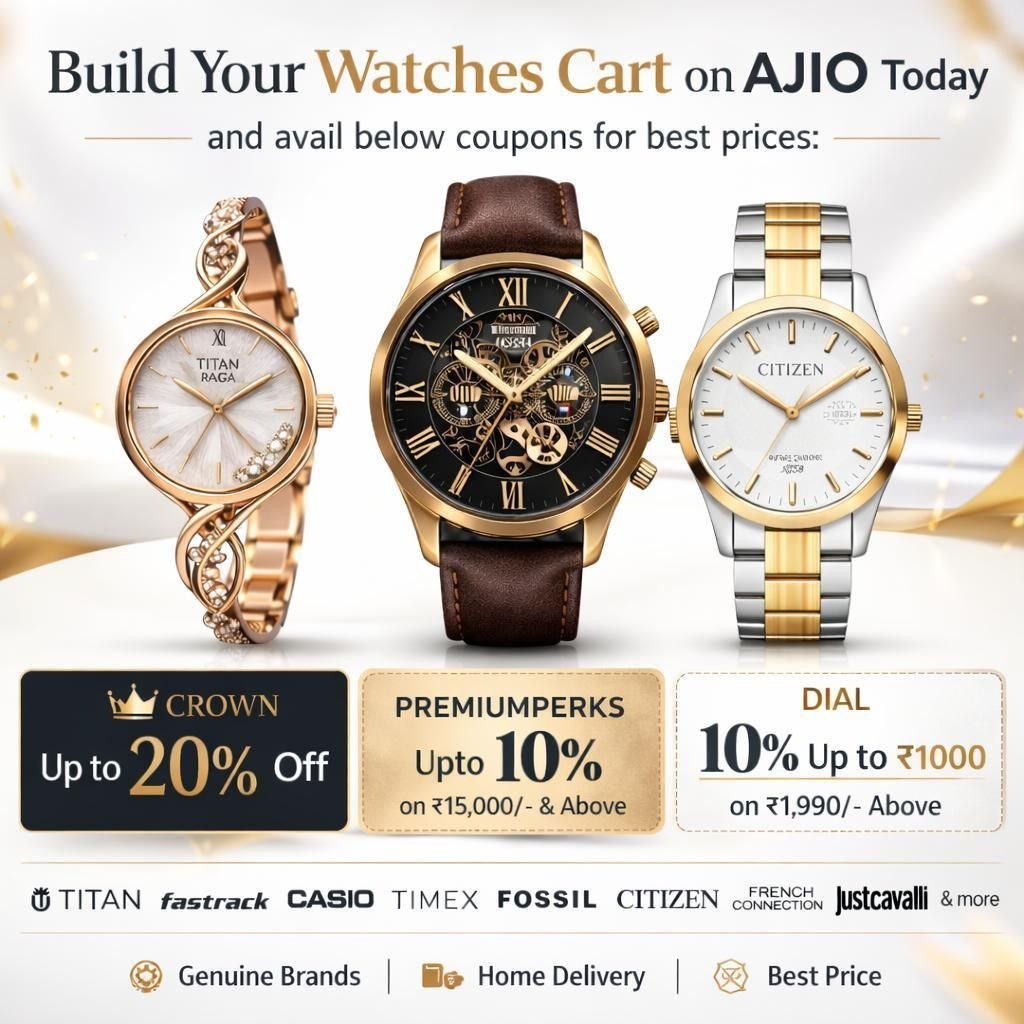 Ajio Watches Alert Build Your Watches Cart On