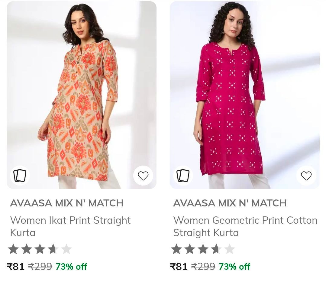 Ajio Women S Kurta Starts At 81