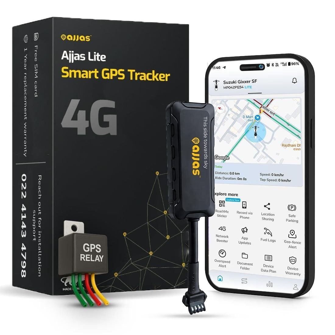 Ajjas 4g Lite (remote Engine Lock) Wired Hidd
