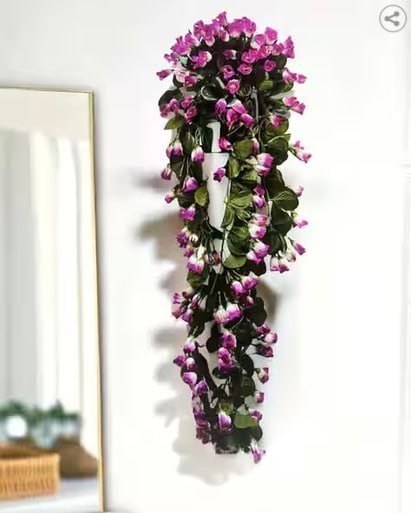 Akaar Decor Artificial Rose Bud Falling In Purple 