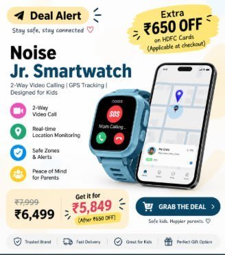 Alert Noise Jr Smartwatch Gps 2-way Video Cal