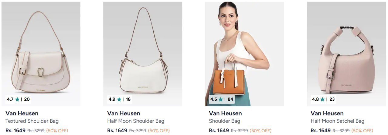Allen Solly And Van Heusen Handbags Min 50