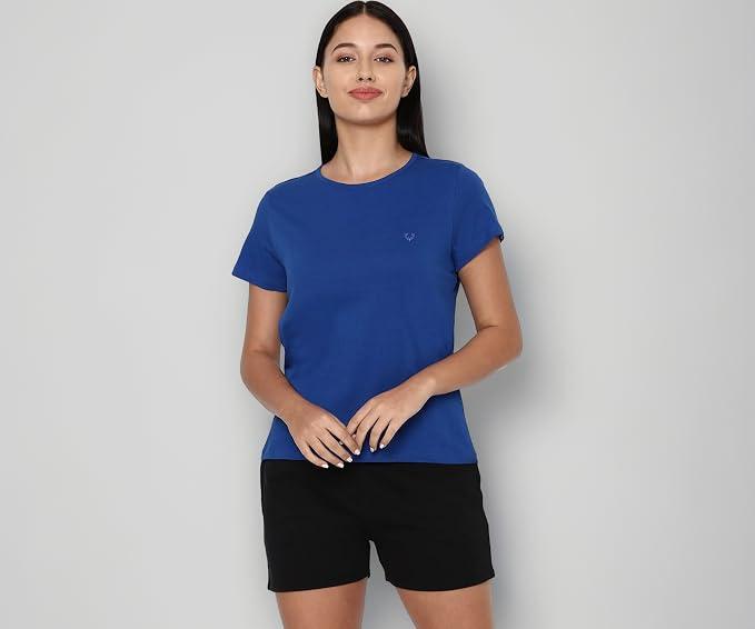 Allen Solly Womens Solid Round Neck Tshirt Regular
