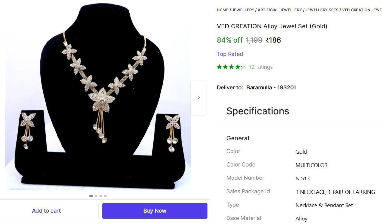 Alloy Jewel Set (gold) 186