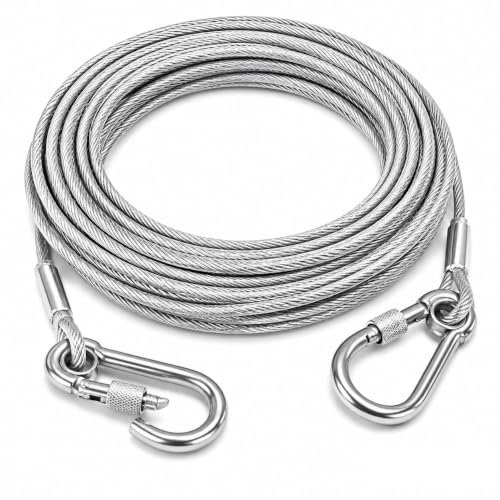 Amazon Meter Stainless Steel Clothesline Rope With Carabiner Hoo offer on Deals Heaven