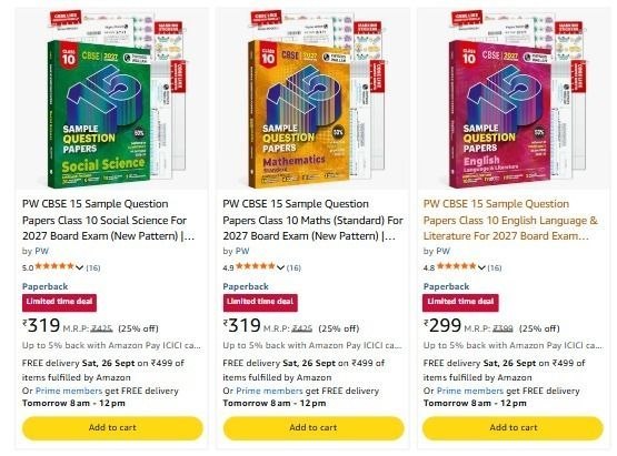 Amazon 30 On The Latest Pw Cbse Class 10th Sa