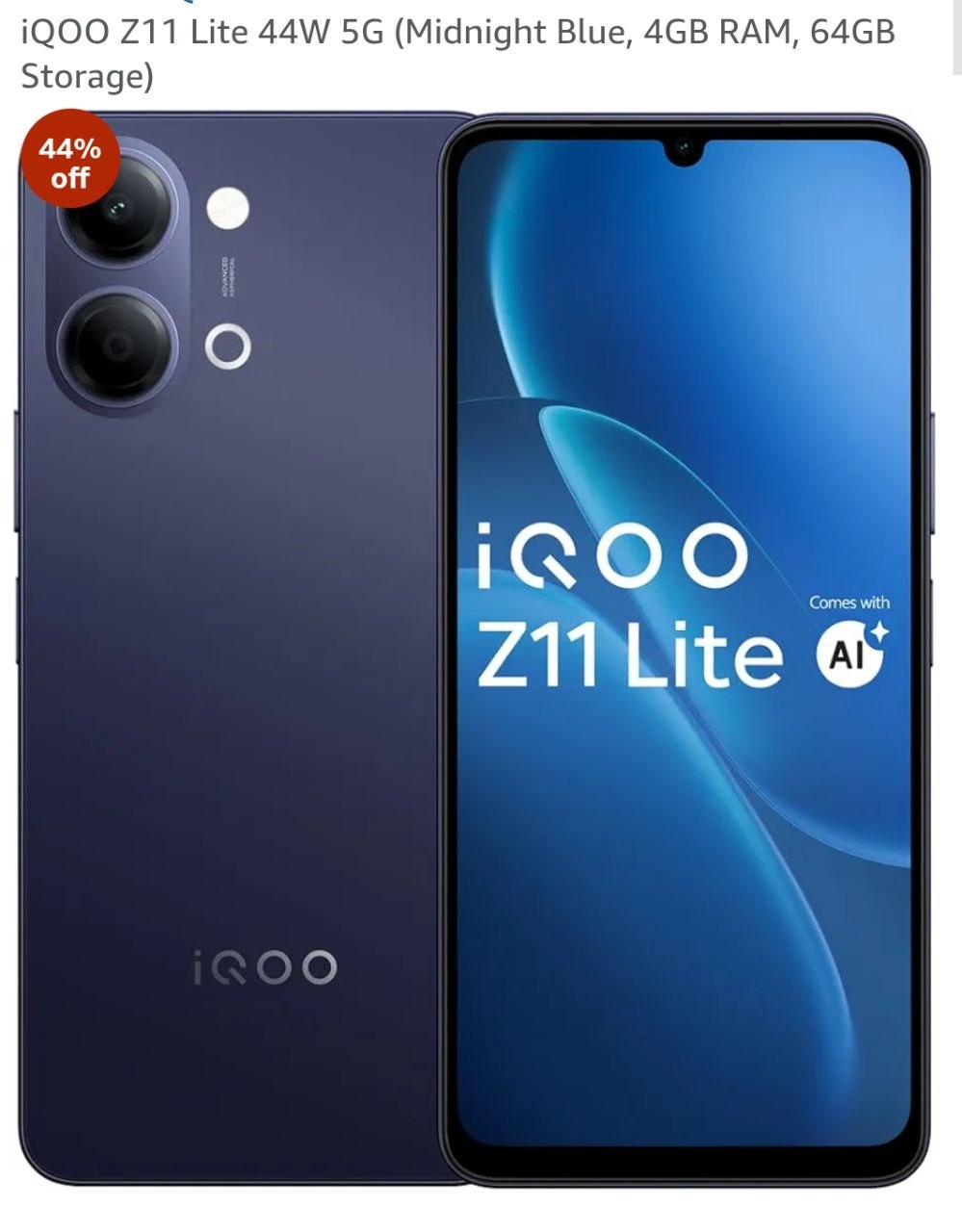 Amazon 5g New Variant Launchiqoo Z11 Lite 44w 5g 4 64gb 15099
