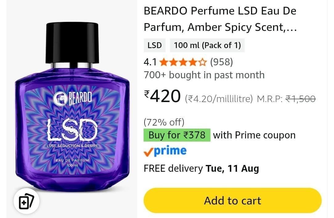 Amazon 75 On Beardo Perfumes Trimmers Link
