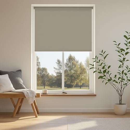 Amazon Basics 100 Blackout Roller Blinds For Windows (3 Feet X 7