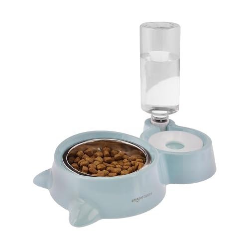 Amazon Basics 2 In1 Pet Feeder Food And Water Disp