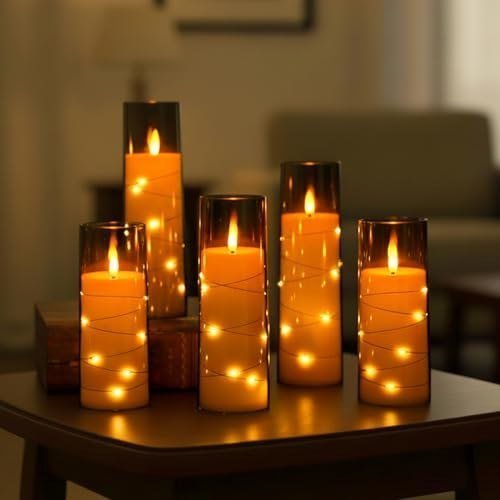 Amazon Basics Led Flameless Candles With String Li