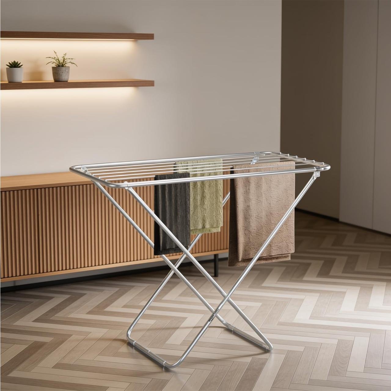 Amazon Basics Mild Steel Cloth Drying Stand -
