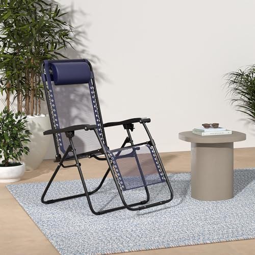 Amazon Basics Outdoor Textilene Adjustable Zero Gr