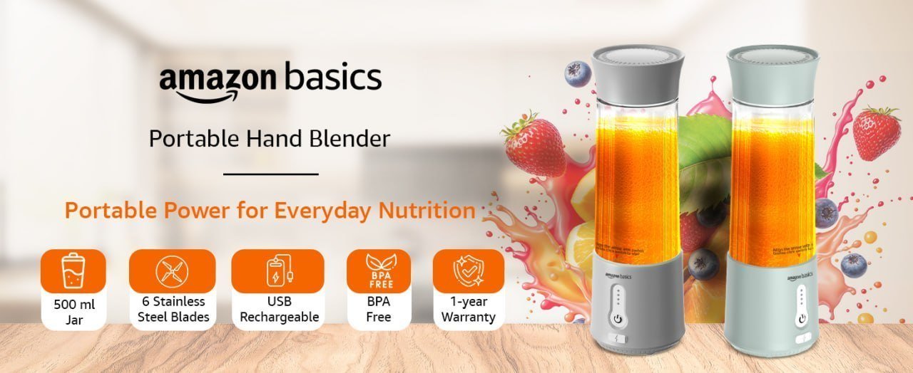 Amazon Basics Portable Hand Blender 1056