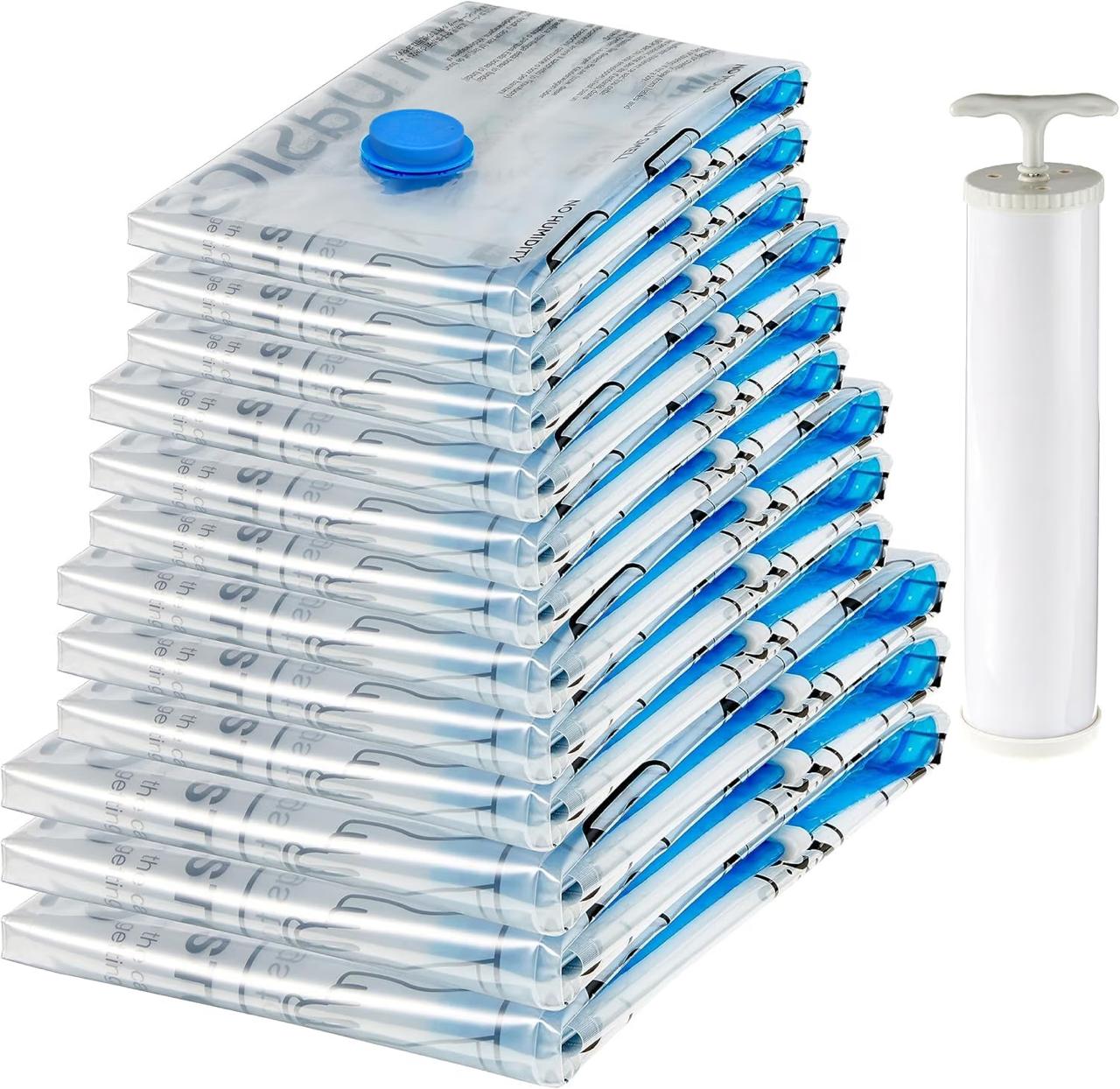 Amazon Basics Vacuum Compression Storage Bags With Hand Pump - 12-pack (3