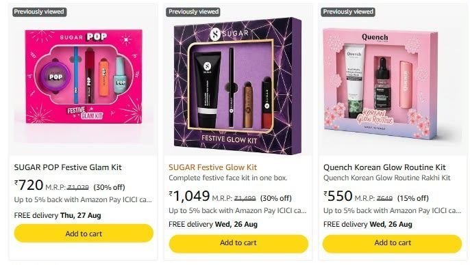 Amazon Best Rakhi Gifts 30 On Sugar Cosmetics Make