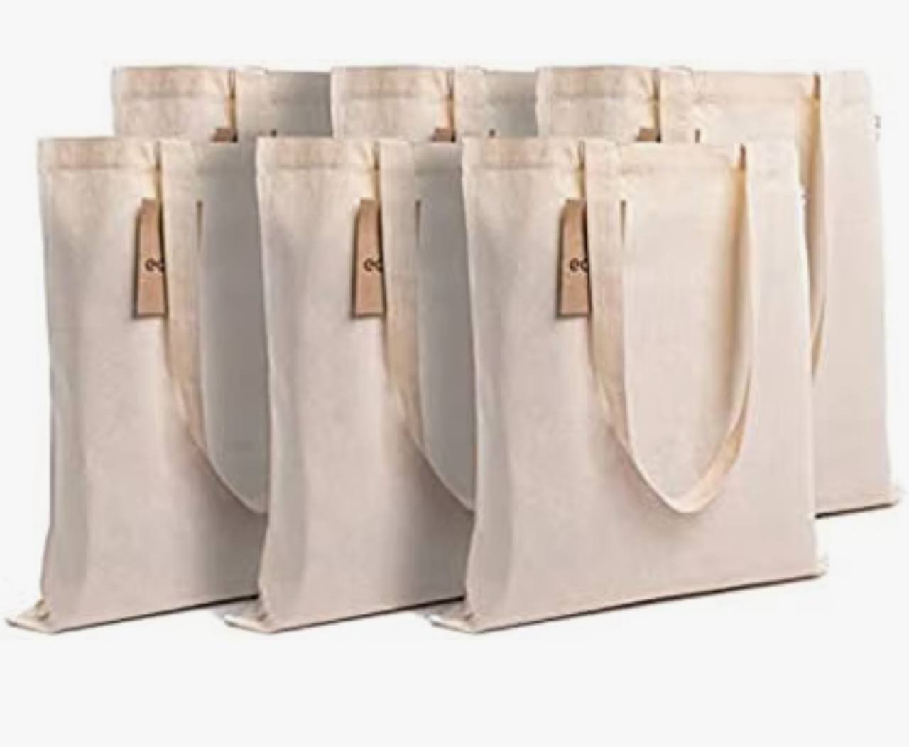 Amazon Brand - Eono 100 Cotton Canvas Tote Ba