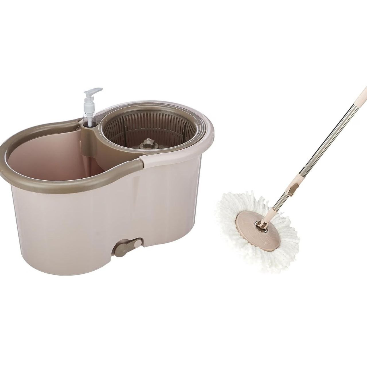 Amazon Brand- Presto Spin Mop Oval Bucket Wit