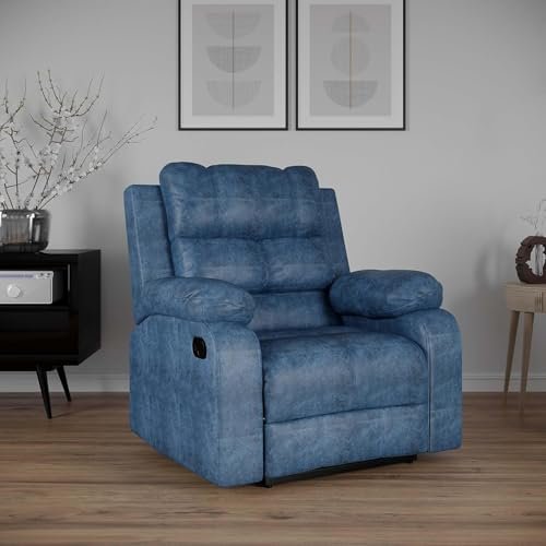 Amazon Brand - Solimo Perfect Loung Suede Fabric Single Seater Sofa Recline