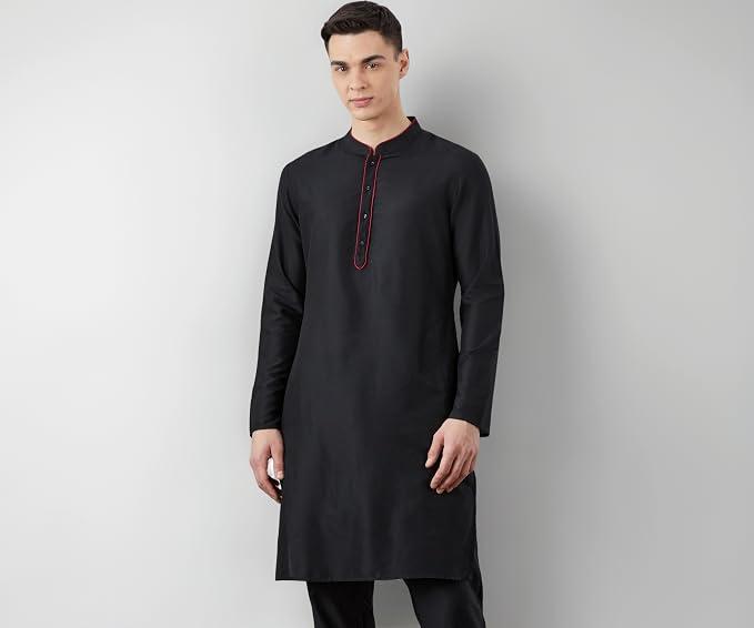 Amazon Brand - Symbol Men Festive Solid Long 