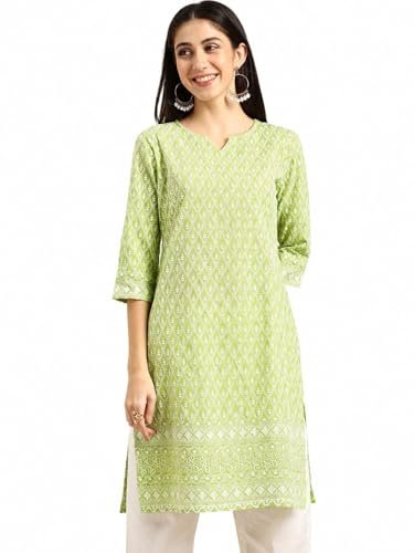Amazon Brand - Tavasya Women S Chikankari Kurti 44