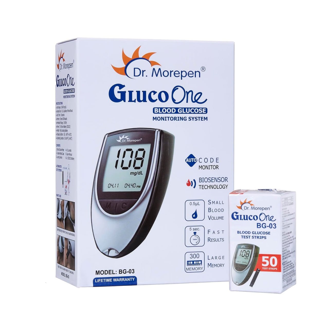 Amazon Dr Morepen Bg-03 Gluco One Glucometer Combo