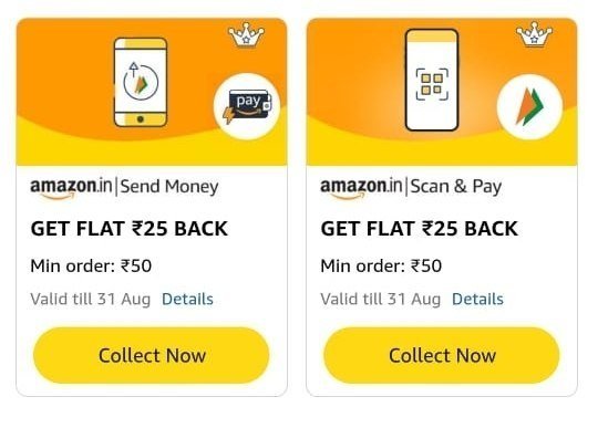 Amazon New Scan Pay Offerget 25 On Send Money