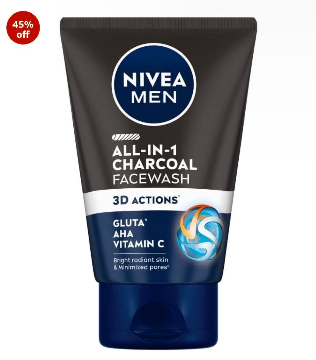 Amazon Nivea Men All In 1 Charcoal Face Wash 100g 