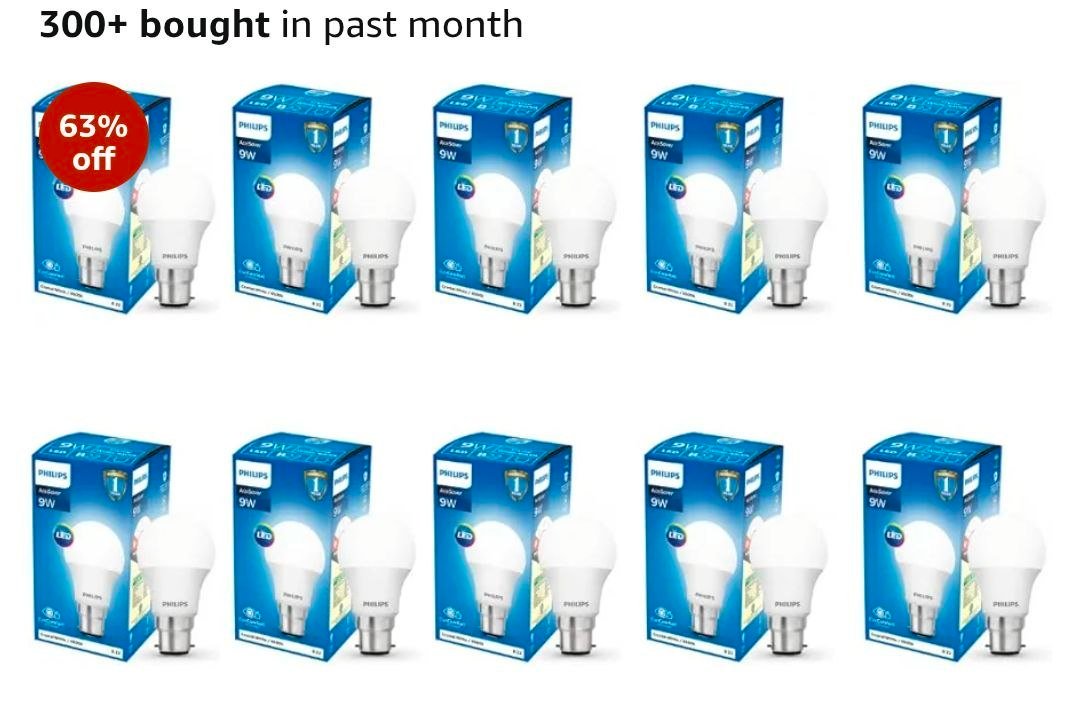 Amazon Philips 9-watts B22 Led Cool Day White