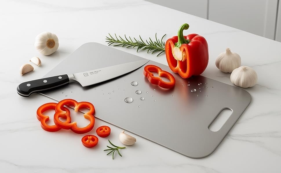 Amazon Premium Large Stainless Steel Chopping Board 399