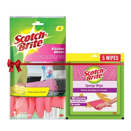 Amazon Scotch-brite Combo Rubber Kitchen Gloves (s
