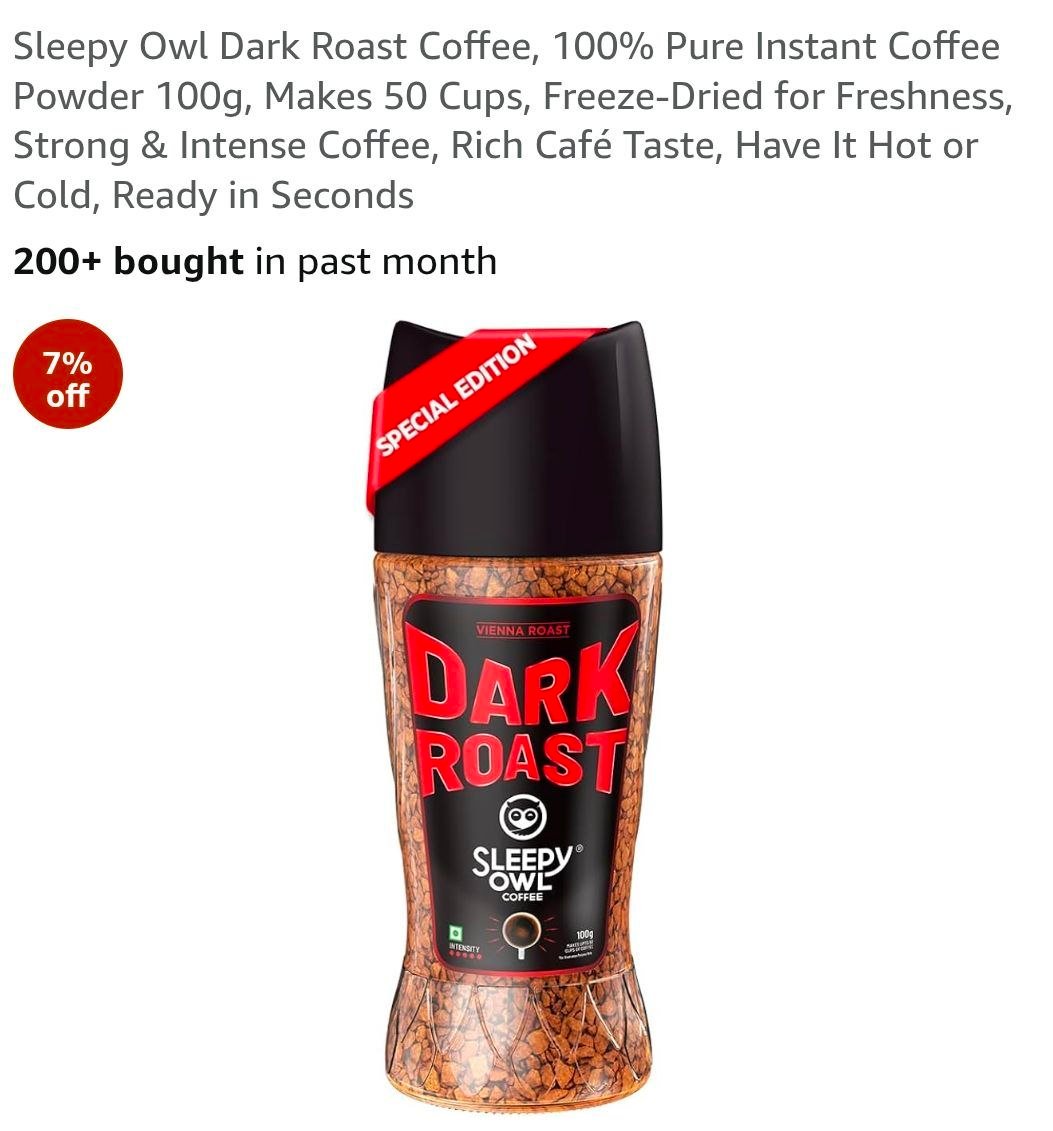 Amazon Sleepy Owl Dark Roast Coffee 100 Pure 