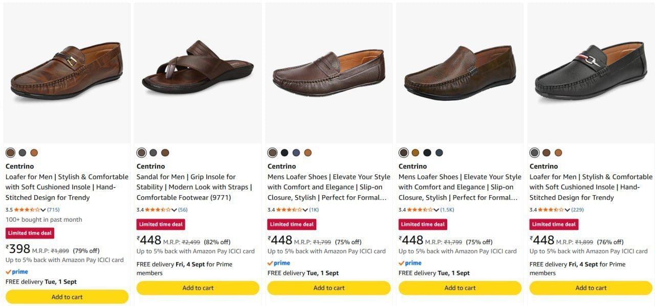 Amazon Up To 82 - Centrino Footwear