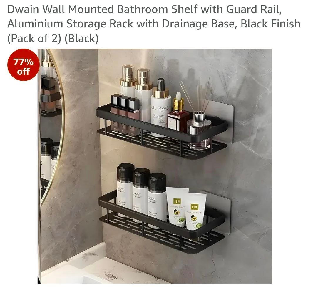 Amazon Wall Mounted Bathroom Shelf (pack Of 2