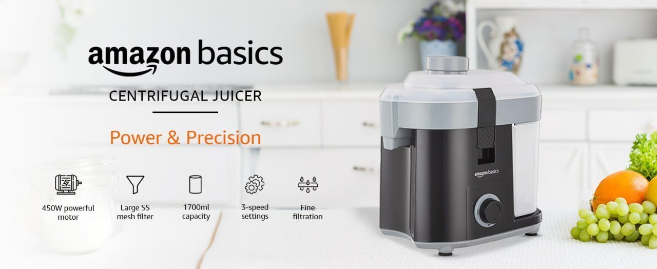 Amazonbasics 450w Centrafugal Juicer 853